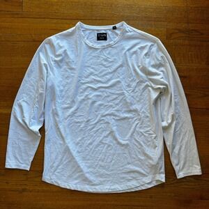 Cuts Clothing Mens Long Sleeve Curve Hem T Shirt‎ White XL Pyca Pro Fabric
